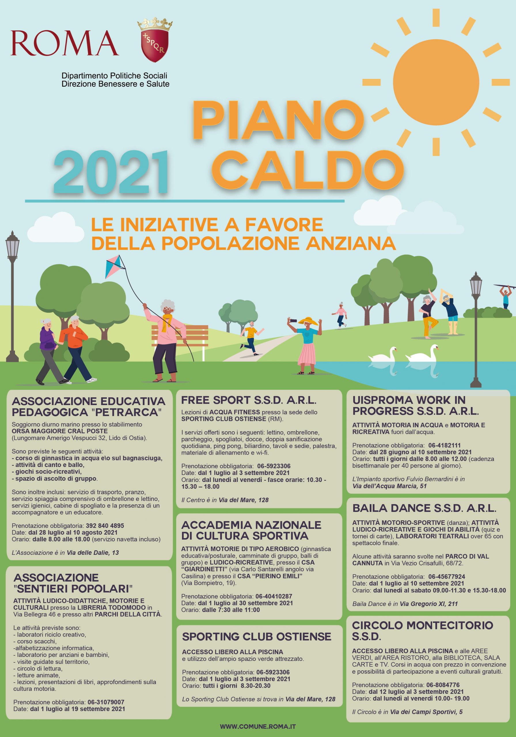Campidoglio, dal 28 giugno al via il Piano Caldo per persone anziane 1 Loc Piano Caldo 2021 35x50 01 scaled