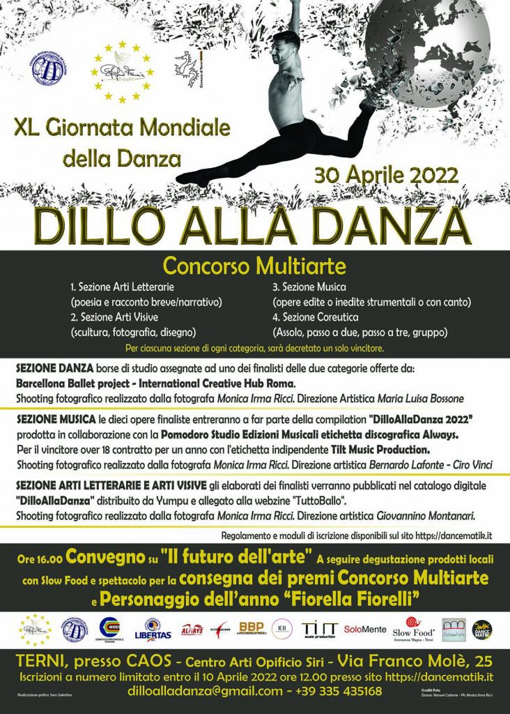 Terni, al Teatro Secci la premiazione della terza edizione del concorso multi arte “Dillo alla Danza” 1 locandina dillo alla danza