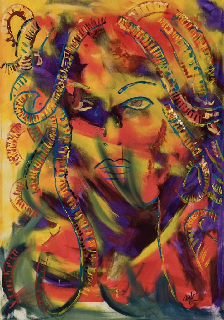 La Cultura della Relazione bussola per navigare nel nostro Piccolo Oceano <strong>Al Senato “Donne d’arte dal Mediterraneo al Mediterraneo allargato”</strong> 1 Gorgona 2012tecnica mista cm 100x70 P 2