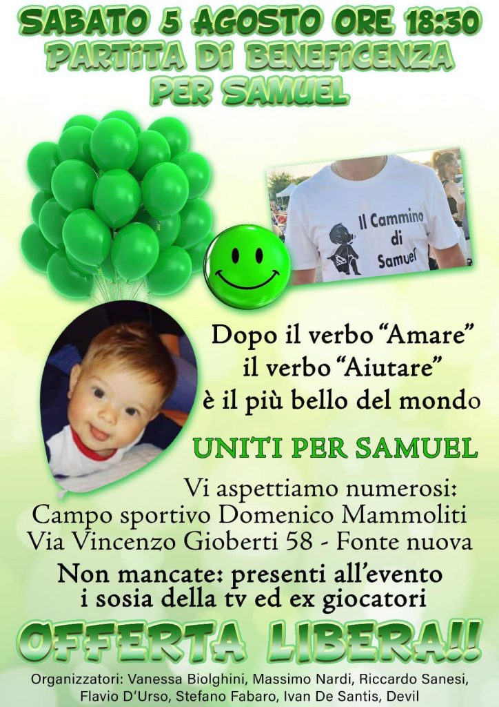 Partita del Cuore a Fonte Nuova - Tutti Uniti per Samuel 1 SAMUEL 1