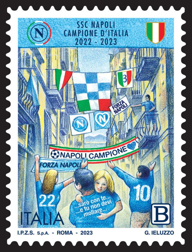 Emesso il francobollo dedicato al Napoli Campione d’Italia 1 francobollo campione ditalia FILEminimizer
