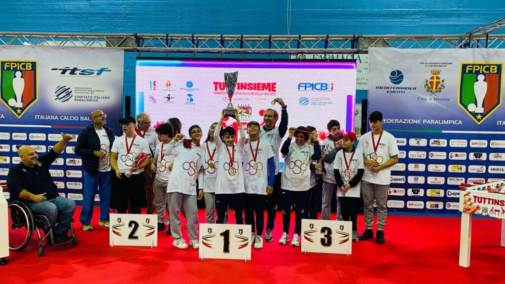 Grande entusiasmo a Messina per le finali di Coppa Italia e Campionato Italiano calcio balilla disabili 3 torneo interscolastico di calcio balilla inclusivo TUTTINSIEME