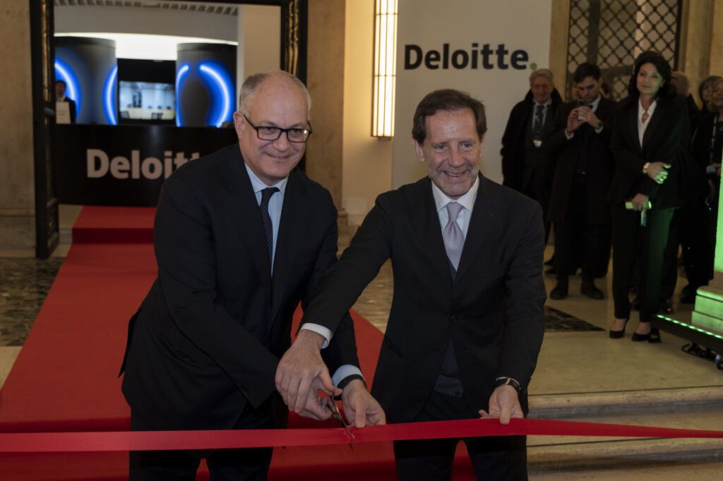 Roma, inaugurata la nuova sede di Deloitte 1 Fabio Pompei CEO Deloitte e il Sindaco di Roma Gualtieri inaugurano la sede romana di Deloitte