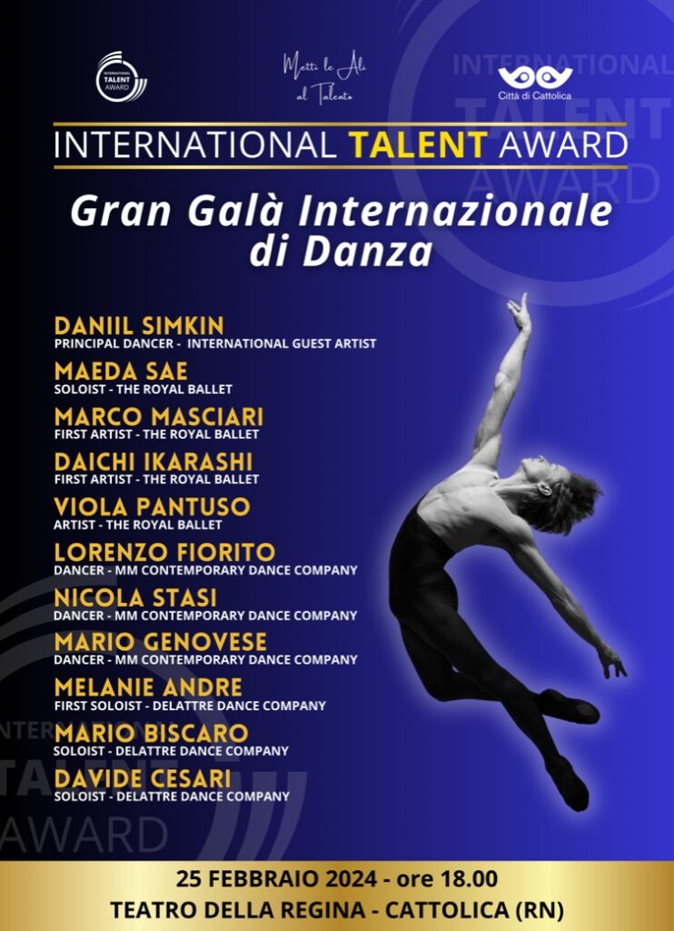 A Cattolica tutto pronto per “Metti le Ali al Talento - International Talent Award ITA” 1 foto Locandina gala