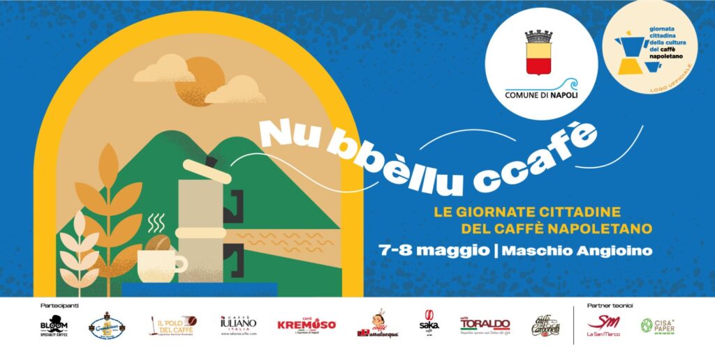 Venga a prendere un caffè da noi .... è Gratis ! 3 locandina orizzontale nu bbellu ccafe 7 8 maggio 2024