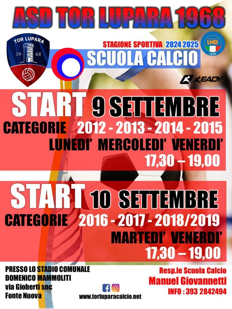 ASD TOR LUPARA 1968 - GRANDE SUCCESSO AL DOMENICO MAMMOLITI VERSO L'INIZIO DELLA SCUOLA CALCIO 1 SCUOLA CALCIO B