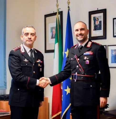 RIETI: I CARABINIERI FESTEGGIANO LA PROMOZIONE DI DUE MILITARI AL GRADO DI MARESCIALLO ORDINARIO 1 2025 01 09 M.O. Neopromossi 9 2
