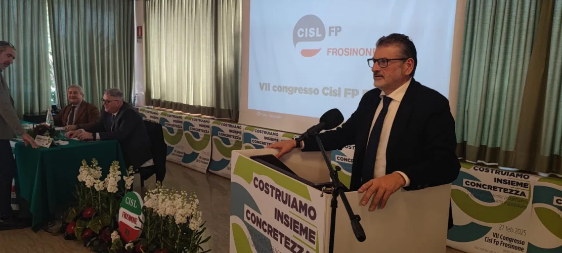 Il Presidente del Consiglio della Provincia di Frosinone, Quadrini, al VII Congresso della Cisl Fp: ‘Un incontro fondamentale per costruire insieme il futuro del nostro territorio’” 2 WhatsApp Image 2025 02 27 at 19.44.10