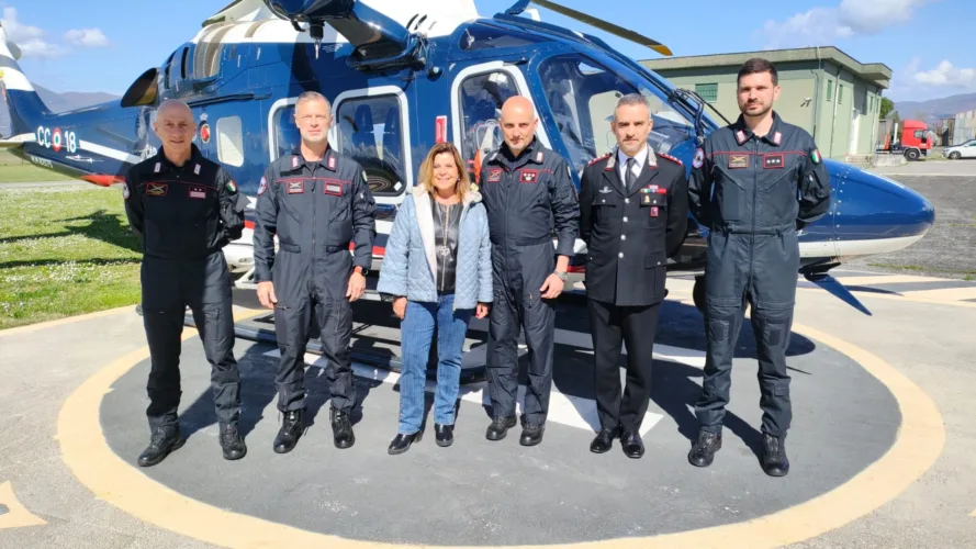RIETI: IL PREFETTO DI RIETI IN VOLO CON I CARABINIERI PER MONITORARE IL TERRITORIO 1 125