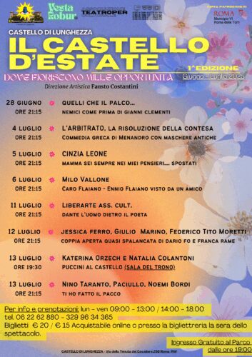 Il Castello di Lunghezza apre le porte: parte la 1ª edizione del Festival dell’Estate 1 1 1