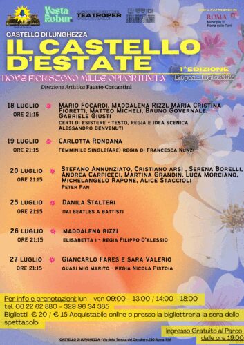 Il Castello di Lunghezza apre le porte: parte la 1ª edizione del Festival dell’Estate 2 2 2