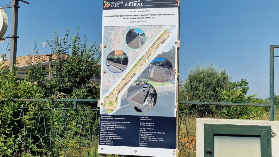 ARCE – Avviato il cantiere per il rifacimento dei marciapiedi su via Casilina 1 marciapiedi02