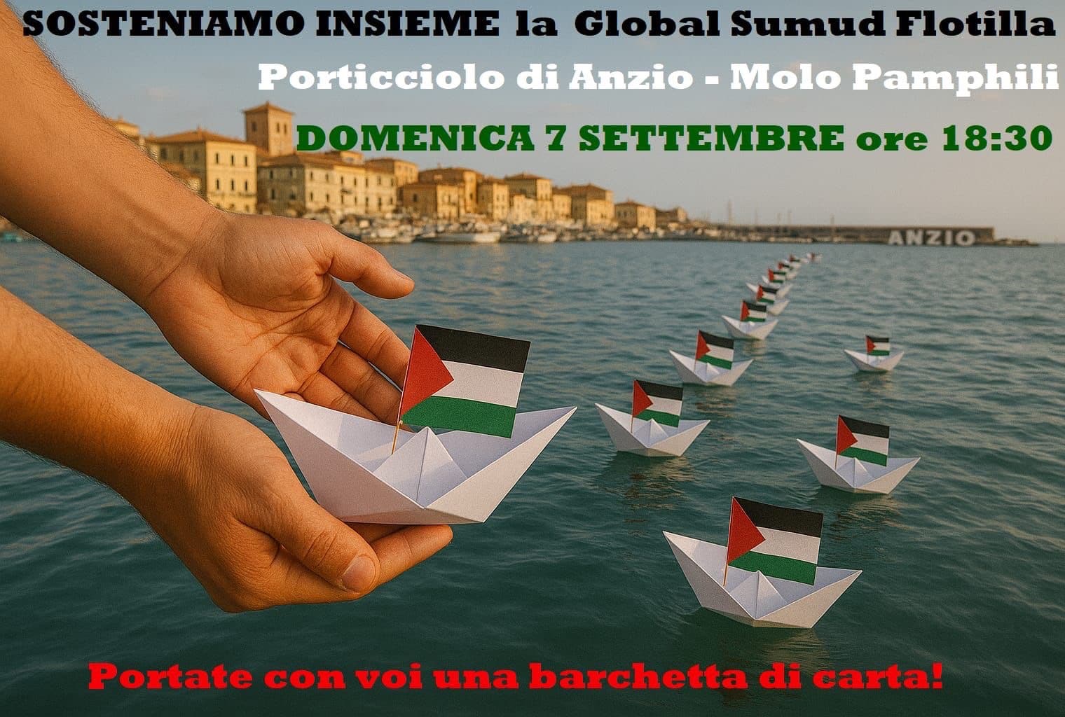 Barchette di Pace da Anzio a Gaza Barchette di Pace da Anzio a Gaza