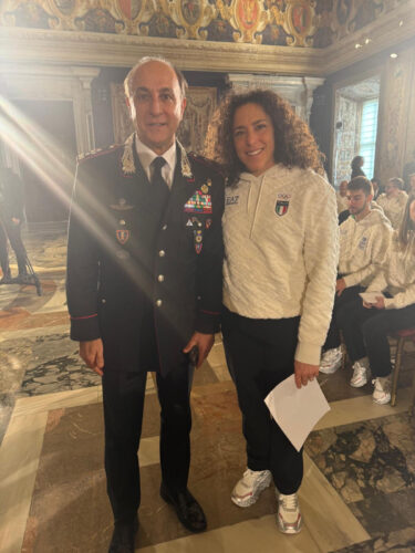 Generale Salvatore Luongo e Maresciallo Federica Brignone