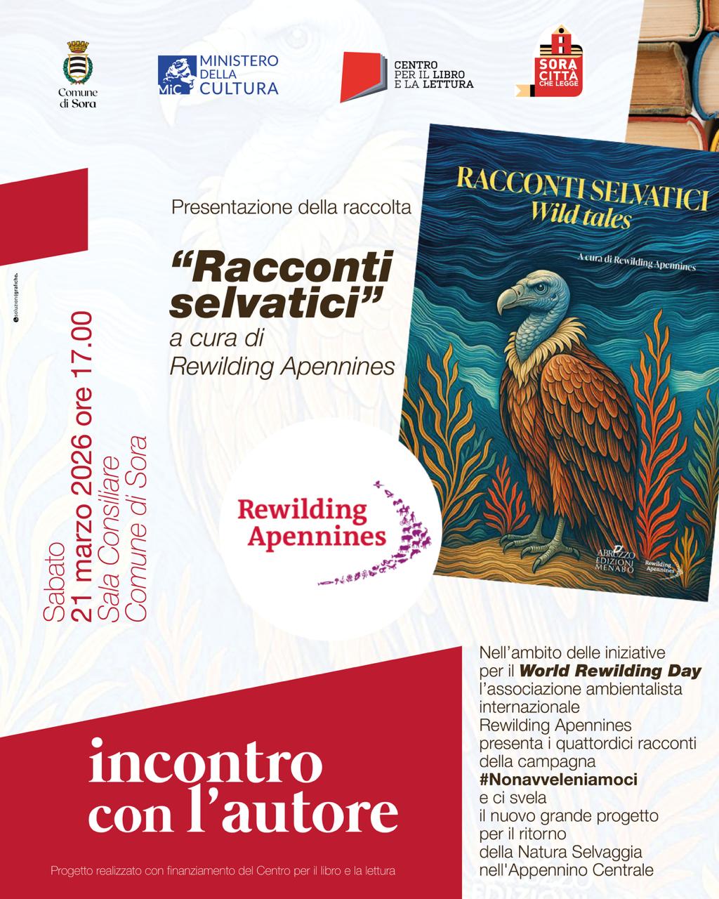 Sora Città che Legge: presentazione della raccolta “Racconti selvatici – Wild Tales” Sora Città che Legge: presentazione della raccolta “Racconti selvatici – Wild Tales”