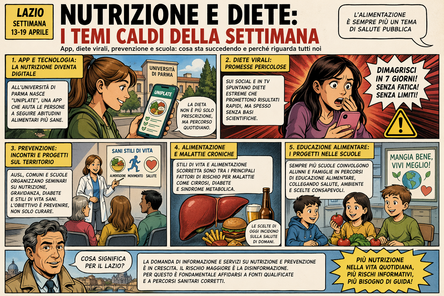 Nutrizione: app, diete virali e prevenzione