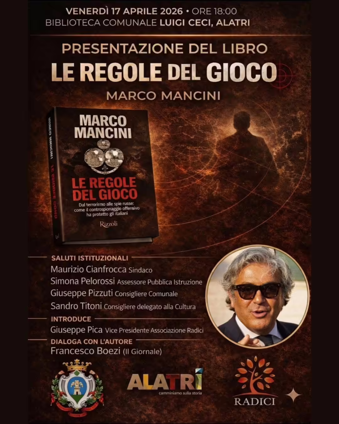 Alatri, Intelligence e Storia: Gianluca Quadrini (Provincia di FR - ANCI Lazio) alla presentazione del libro di Marco Mancini 2 WhatsApp Image 2026 04 17 at 19.56.00.jpeg