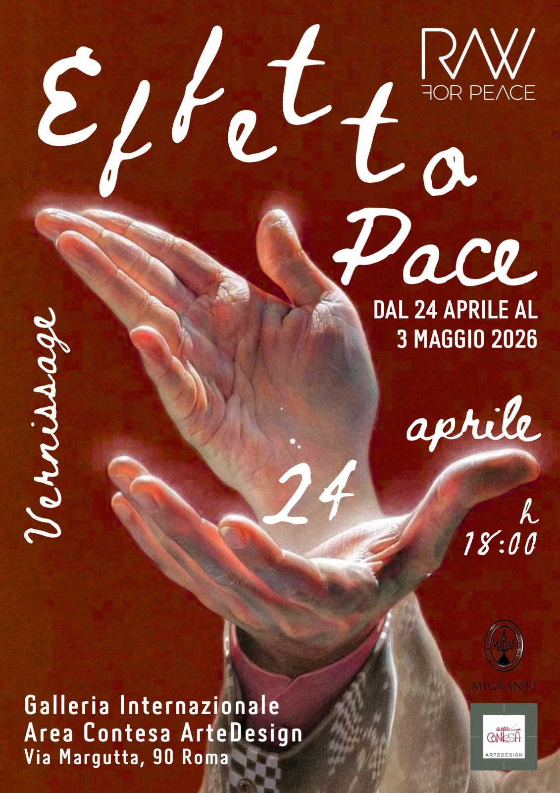 Roma. Mostra Area Contesa ArteDesign: quattro esposizioni sulla pace in Via Margutta Roma. Mostra Area Contesa ArteDesign: quattro esposizioni sulla pace in Via Margutta