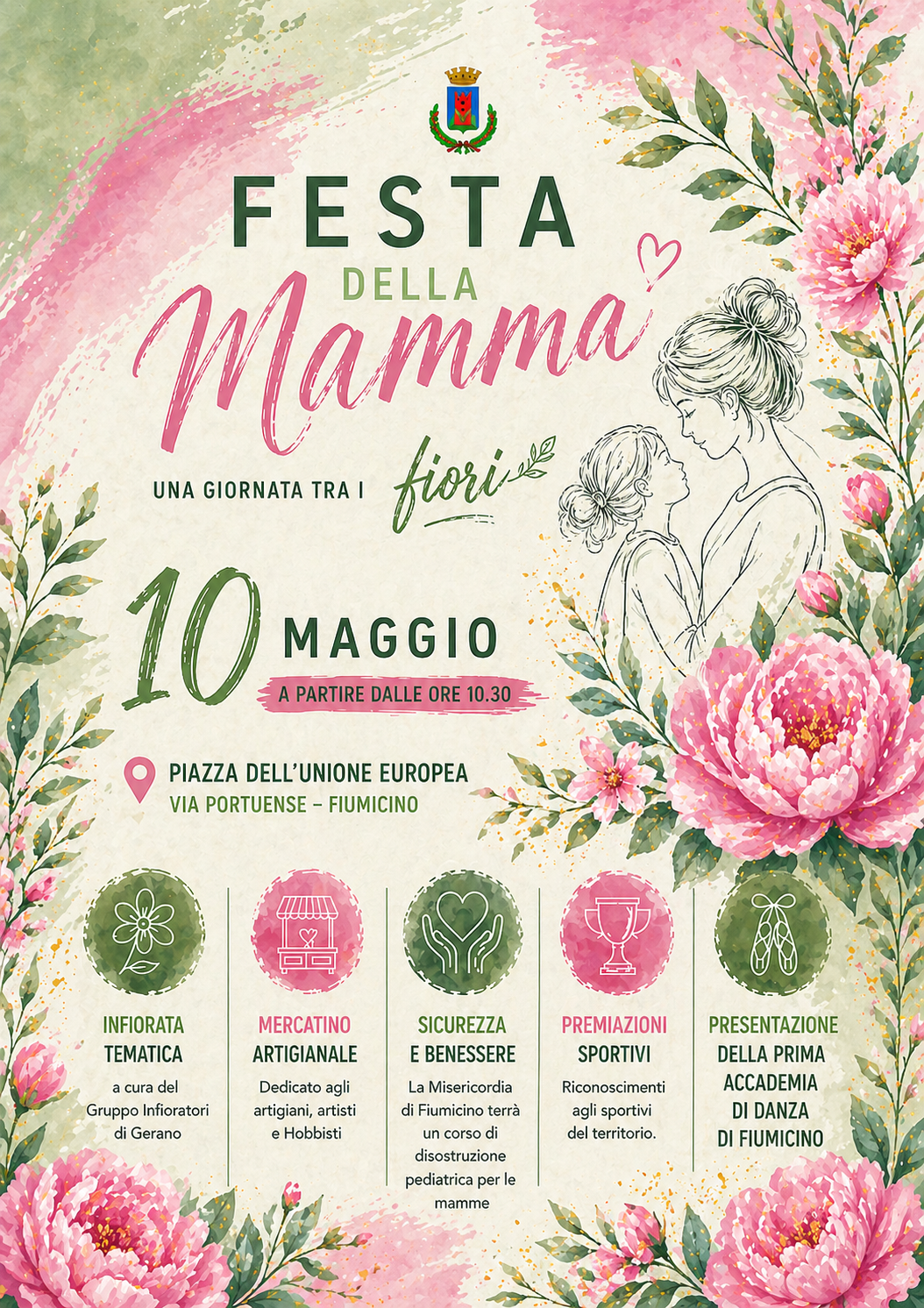 Fiumicino. Festa della Mamma: eventi e servizi per famiglie il 10 maggio Fiumicino. Festa della Mamma: eventi e servizi per famiglie il 10 maggio
