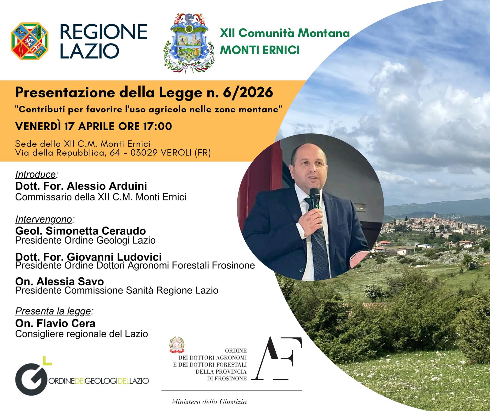 La XII Comunità Montana, ospita un interessante incontro per illustrare la Legge Regionale 6/2026 La XII Comunità Montana, ospita un interessante incontro per illustrare la Legge Regionale 6/2026