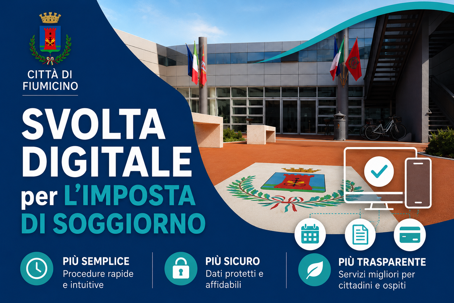 Il Comune di Fiumicino avvia la digitalizzazione completa dell’Imposta di Soggiorno per le strutture ricettive dal 2026.