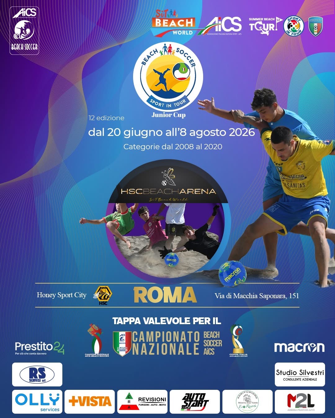 A Ostia torna lo spettacolo del beach soccer: aperte le iscrizioni alla tappa romana del circuito AiCS 2026 A Ostia torna lo spettacolo del beach soccer: aperte le iscrizioni alla tappa romana del circuito AiCS 2026
