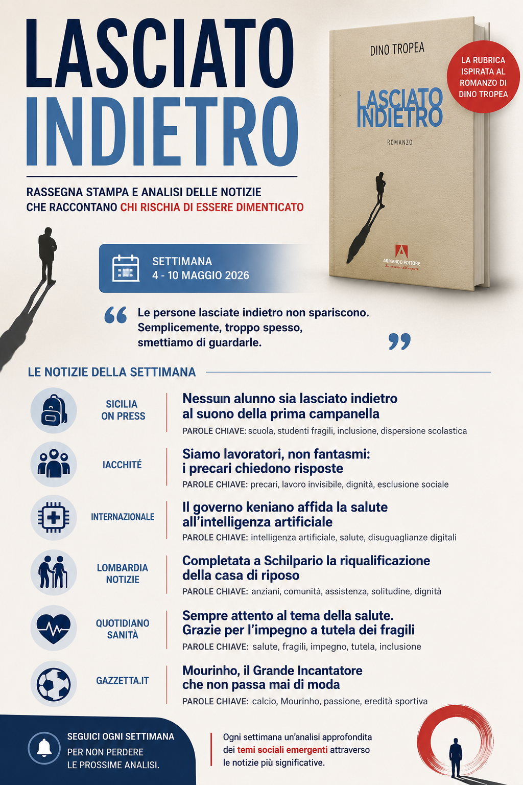 Lasciati Indietro: la frase che racconta le fragilità della settimana Lasciati Indietro: la frase che racconta le fragilità della settimana