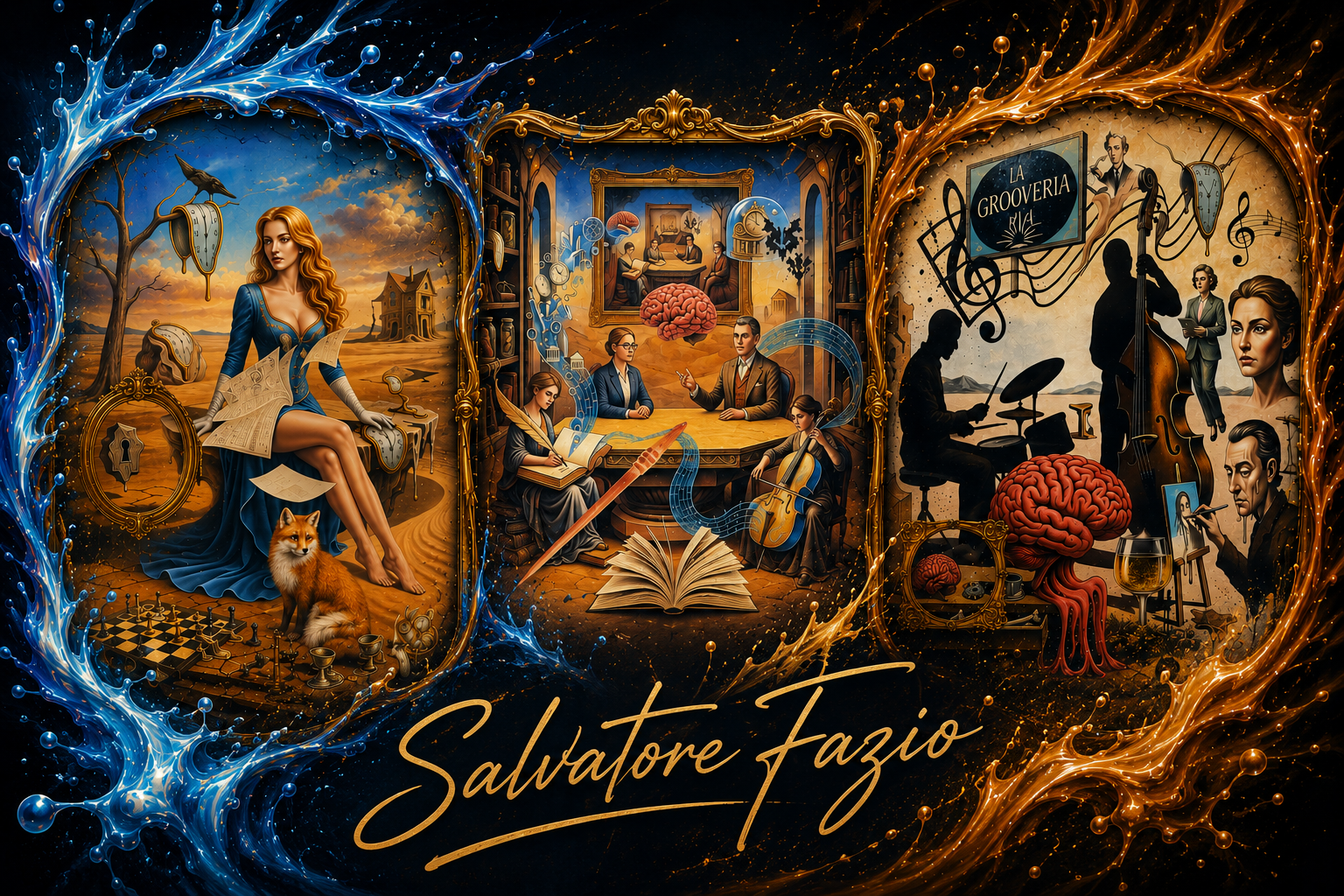 Roma: “Salvatore Fazio e il surrealismo umano di Cadenze Letterarie: arte, musica e simbolismo tra Alice e La Grooveria” Maestro Salvatore Fazio, la Trilogia: Cadenze Letterarie, La Grooveria ed Alice
